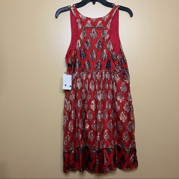FREE PEOPLE | Metallic Embellished Dress - Picture 8 of 14